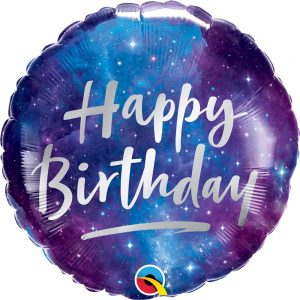 Folijski balon Standard Happy Birthday galaxy 18″
