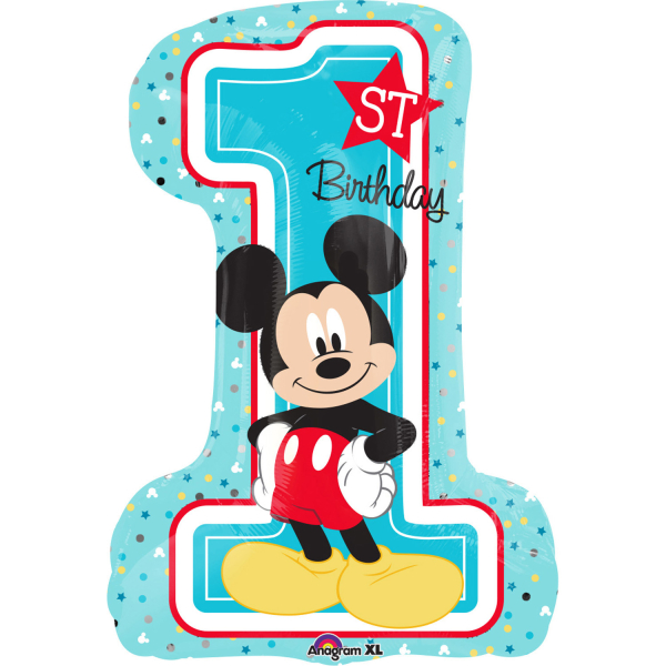 Folijski balon Mickey 1st Birthday