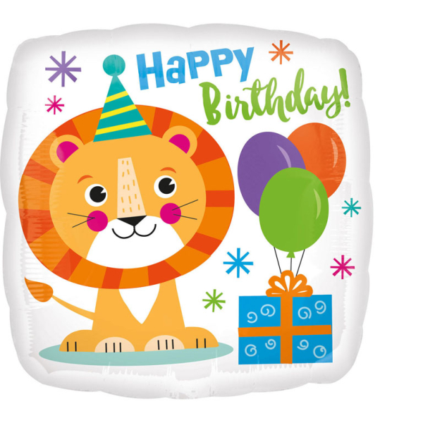 Folijski balon Standard Lion Happy Birthday