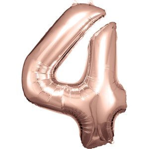 Folijski balon broj 4 Rose Gold - party baloni