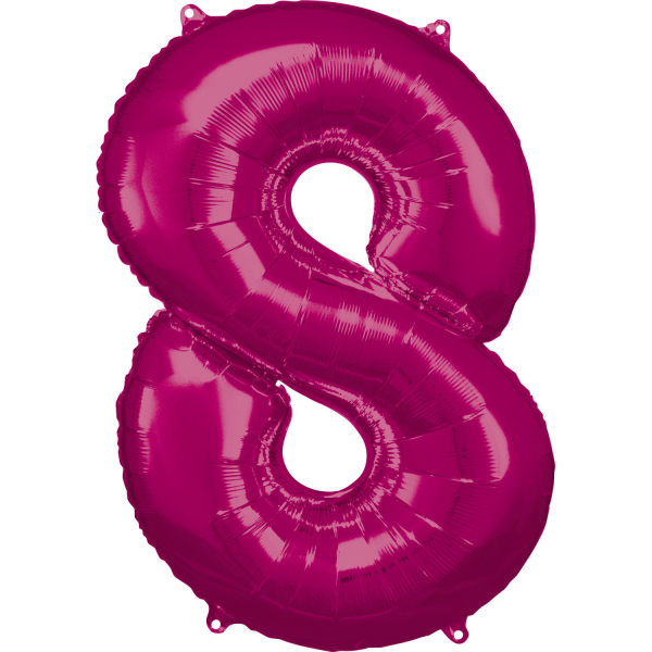 Folijski balon broj 8 pink