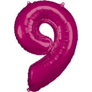 Folijski balon broj 9 pink