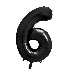 Folijski balon broj 6 crni
