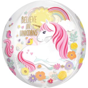 Folijski balon Clear Orbz Magical Unicorn
