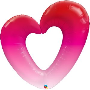 Folijski baloni Pink Ombre Heart 42" (104 cm)