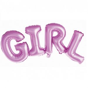 Folijski balon natpis Girl, pink 73 cm