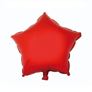 Folijski balon u obliku zvijezde crveni 19"