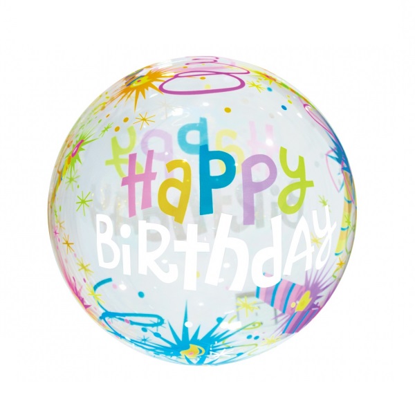 Folijski prozirni balon Happy Birthday 18“
