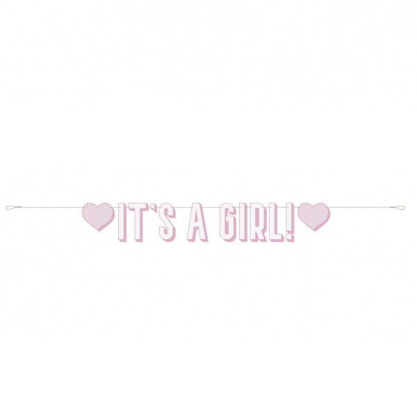 Banner (natpis) It's a Girl pink