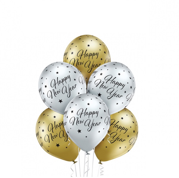 Lateks balon Happy New Year 11" glossy