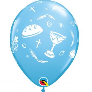 Lateks baloni Prva sveta pričest plavi