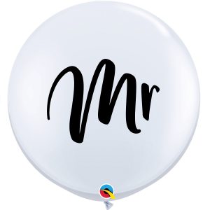 Lateks balon " Mr " White QL 90 cm