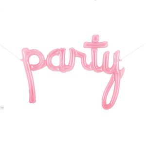 Folijski balon natpis Party Pink