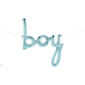 Folijski balon natpis Boy Pastel Blue