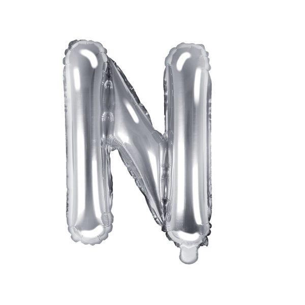 Folijski balon slovo "N" silver