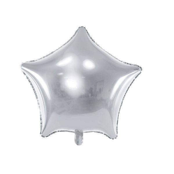 Folijski balon u obliku zvijezde silver 48 cm