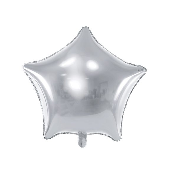 Folijski balon u obliku zvijezde silver 70 cm