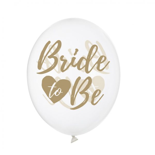 Lateks balon “Bride to be” Crystal Clear prozirni 28 cm
