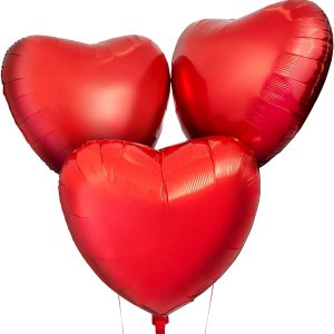 Folijski baloni 3 crvena srca jumbo