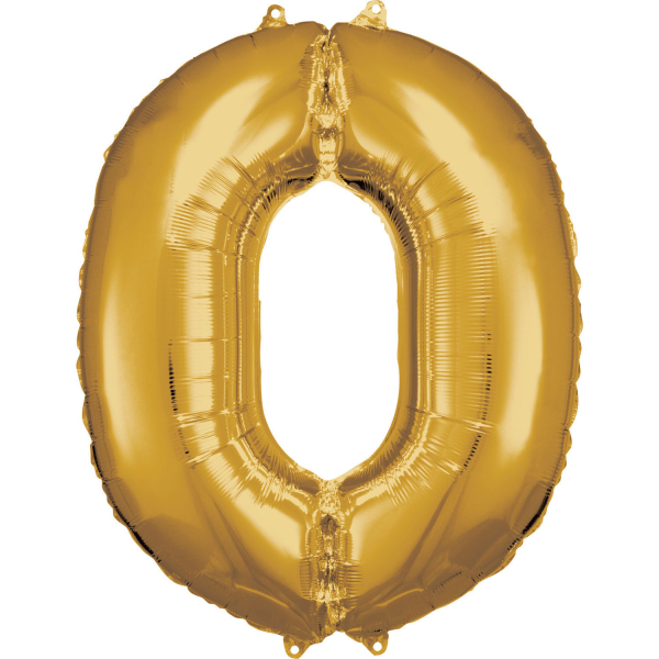 Folijski balon broj 0 zlatni